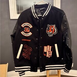 Black Cincinnati Bengals Leather Jacket